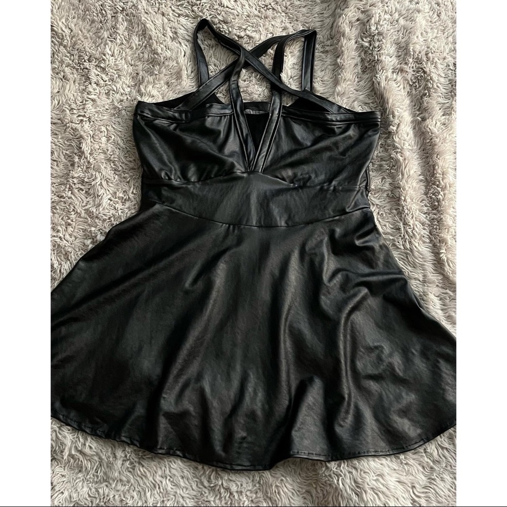 Handmade faux leather starstruck dress size XL